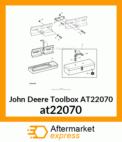 TOOLBOX, WITH TRAY at22070