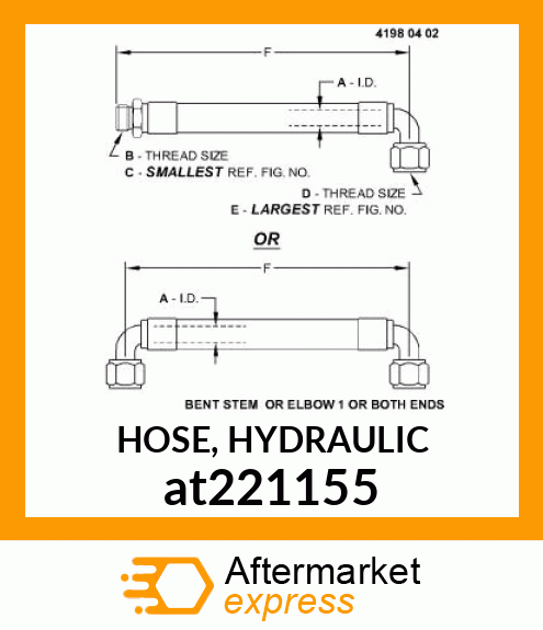 HOSE, HYDRAULIC at221155