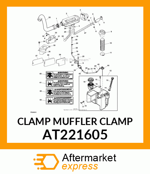 CLAMP MUFFLER CLAMP AT221605
