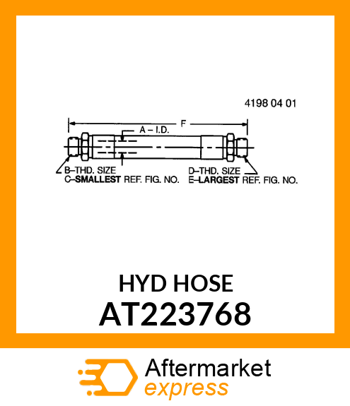 HOSE, HYDRAULIC AT223768