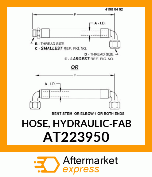 HOSE, HYDRAULIC AT223950