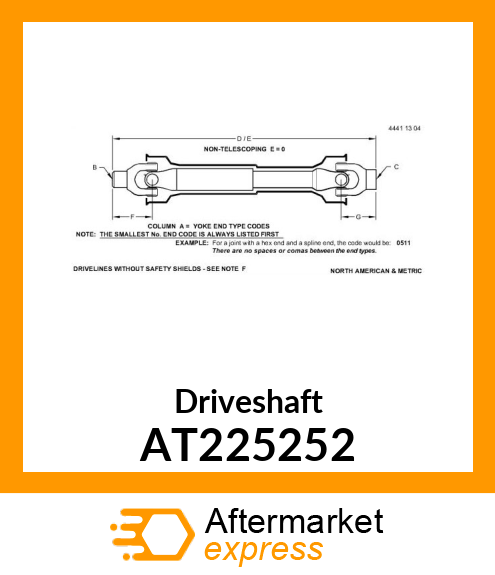 DRIVESHAFT AT225252