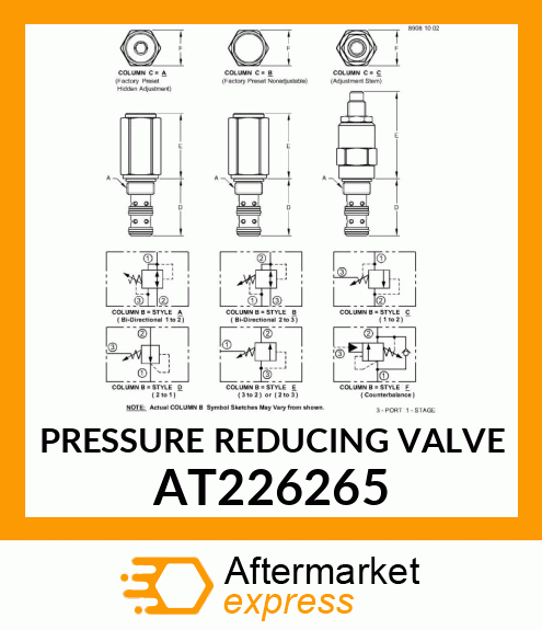 PRESSURE REDUCING VALVE AT226265