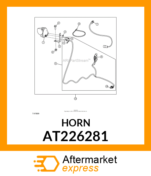 HORN, 12 VOLT AT226281