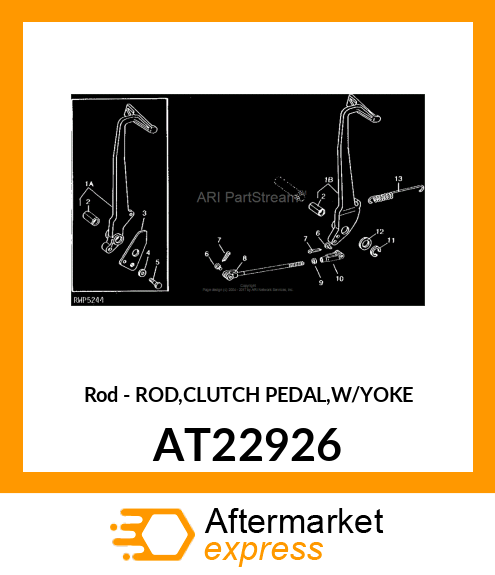 Rod - ROD,CLUTCH PEDAL,W/YOKE AT22926