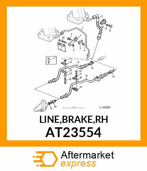 LINE,BRAKE,RH AT23554