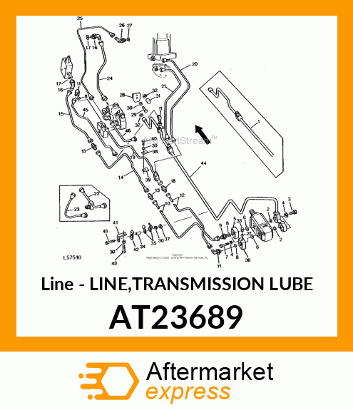 Line - LINE,TRANSMISSION LUBE AT23689