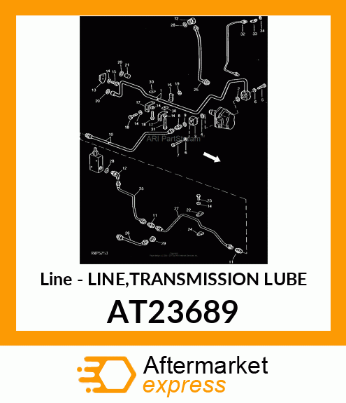 Line - LINE,TRANSMISSION LUBE AT23689