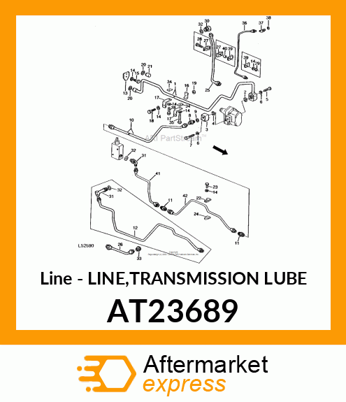 Line - LINE,TRANSMISSION LUBE AT23689