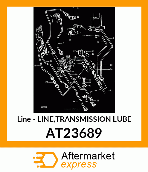 Line - LINE,TRANSMISSION LUBE AT23689