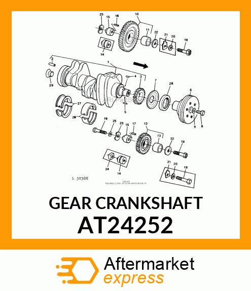 GEAR, IDLER W/ BUSHING AT24252