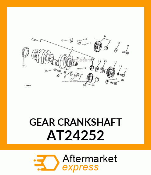 GEAR, IDLER W/ BUSHING AT24252