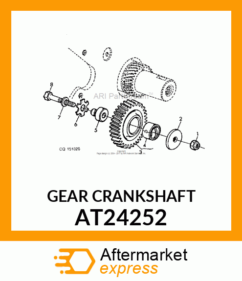 GEAR, IDLER W/ BUSHING AT24252