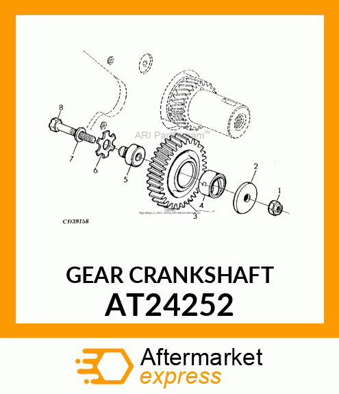 GEAR, IDLER W/ BUSHING AT24252