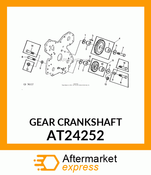 GEAR, IDLER W/ BUSHING AT24252