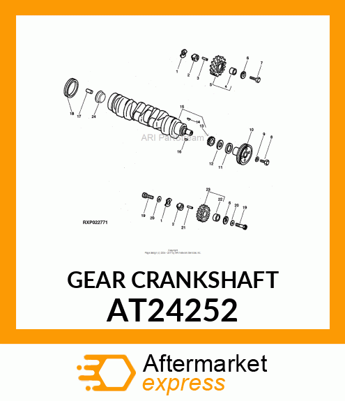 GEAR, IDLER W/ BUSHING AT24252