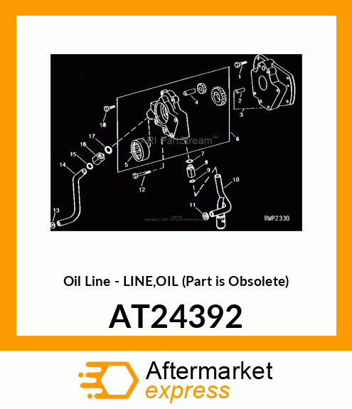 Oil Line - LINE,OIL (Part is Obsolete) AT24392