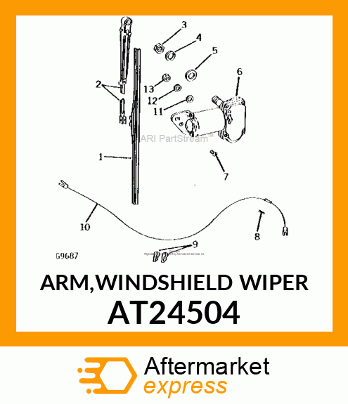 ARM,WINDSHIELD WIPER AT24504