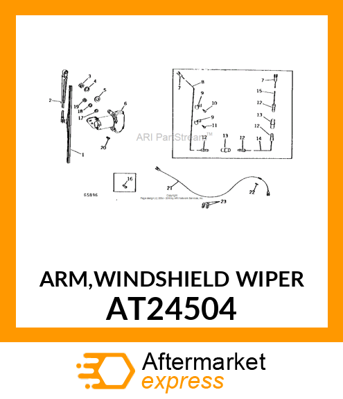 ARM,WINDSHIELD WIPER AT24504