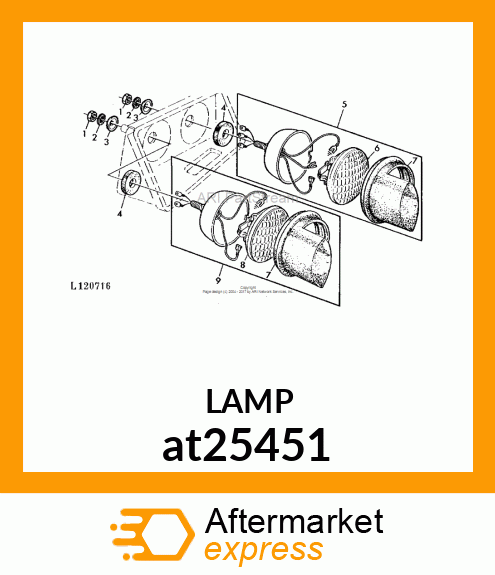 UNIT, SEALED BEAM, WITH SCREWS, 12V at25451