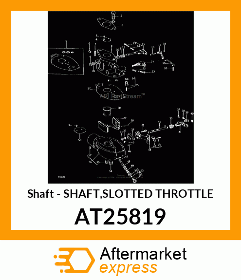 Shaft - SHAFT,SLOTTED THROTTLE AT25819