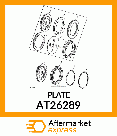 Ring - PLATE,BRAKE PRESSURE AT26289