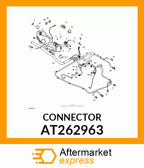 CONNECTOR,THREE WAY MALE AT262963