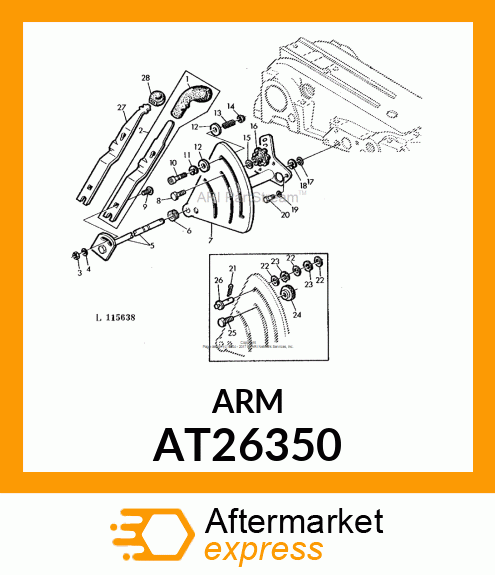 ARM,W/SHAFT AT26350