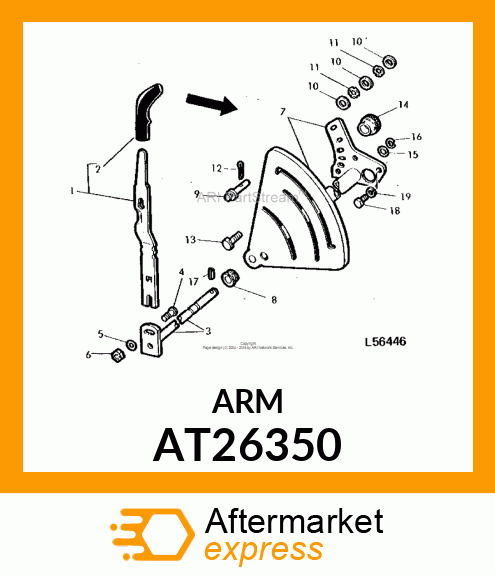 ARM,W/SHAFT AT26350