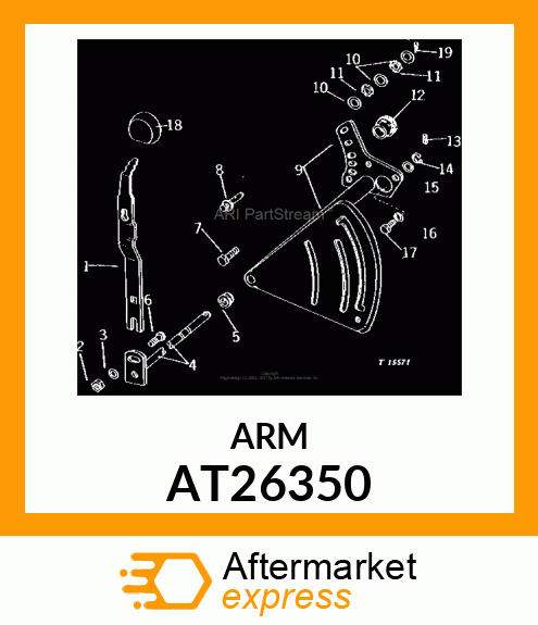 ARM,W/SHAFT AT26350