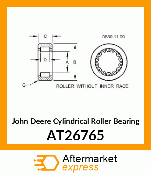 BEARING,STRAIGHT ROLLER,RACE AND AT26765