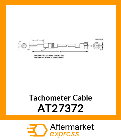 CABLE,TACHOMETER DRIVE AT27372