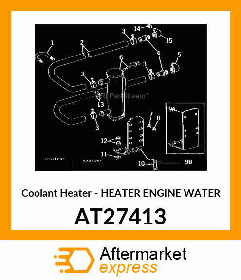 Coolant Heater - HEATER ENGINE WATER AT27413