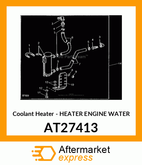 Coolant Heater - HEATER ENGINE WATER AT27413