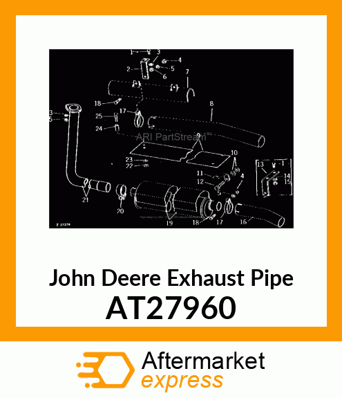 PIPE,EXHAUST W/FLANGE AT27960