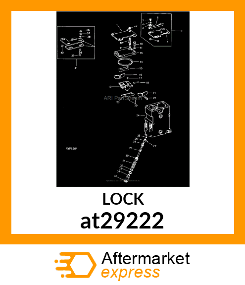 LOCK, LEVER, SEL CNTRL VALVE(FIELD) at29222