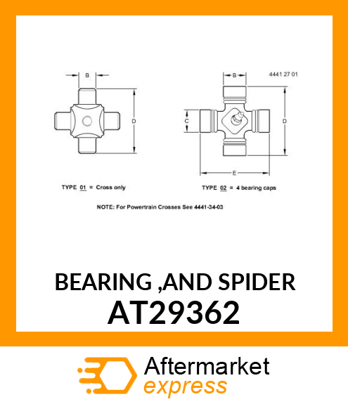 BEARING ,AND SPIDER AT29362