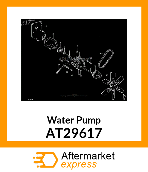 Water Pump - PUMP,WATER (Part is Obsolete) AT29617