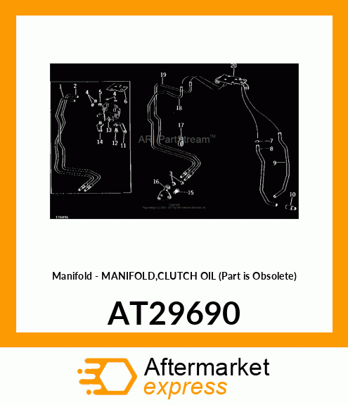 Manifold - MANIFOLD,CLUTCH OIL (Part is Obsolete) AT29690