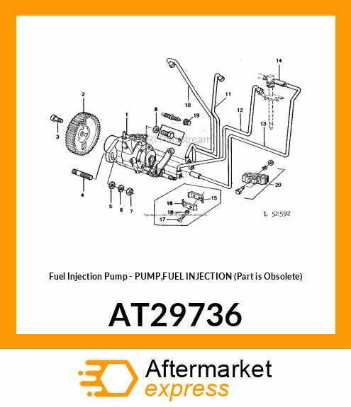 Fuel Injection Pump - PUMP,FUEL INJECTION (Part is Obsolete) AT29736