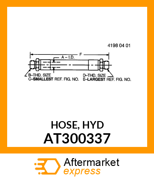 HOSE, HYD AT300337