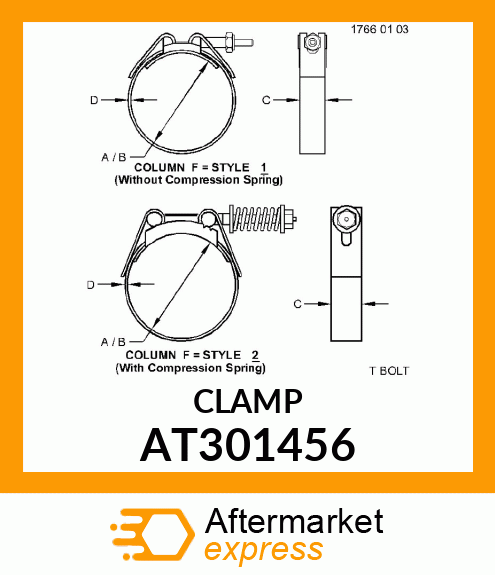 CLAMP, SPRING AT301456