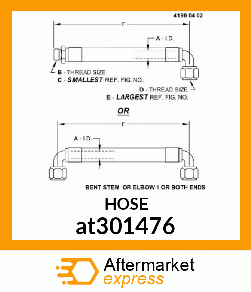 HOSE, HYDRAULIC at301476