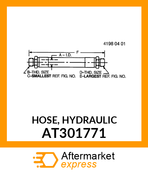HOSE, HYDRAULIC AT301771