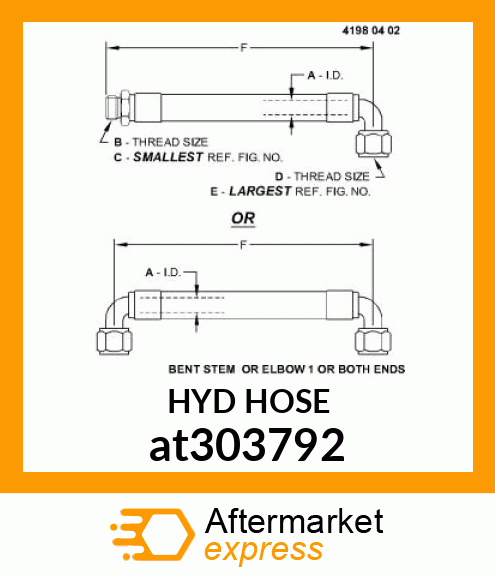 HOSE, HYDRAULIC at303792