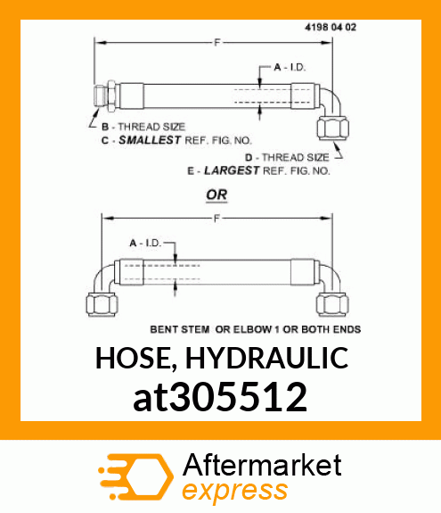 HOSE, HYDRAULIC at305512