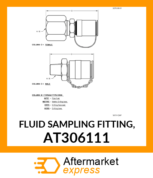 FLUID SAMPLING FITTING, AT306111