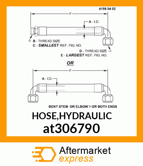 HOSE,HYDRAULIC at306790