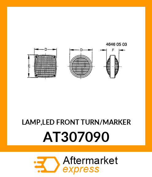 LAMP,LED FRONT TURN/MARKER AT307090