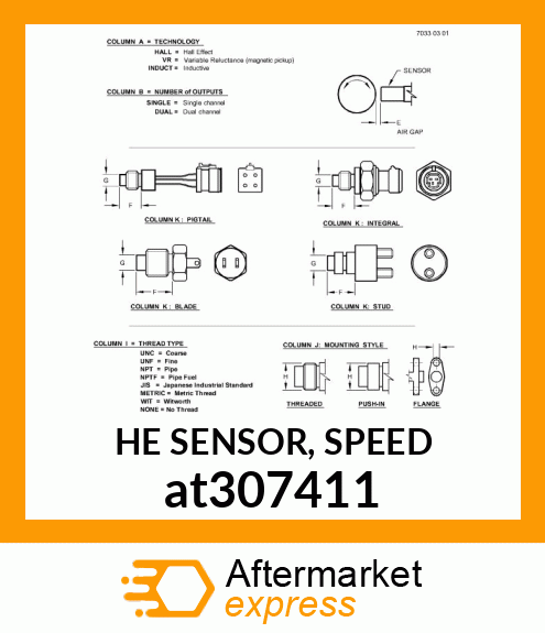 HE SENSOR, SPEED at307411